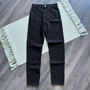 Isabel Marant Washed Black High Waisted Slim Jeans